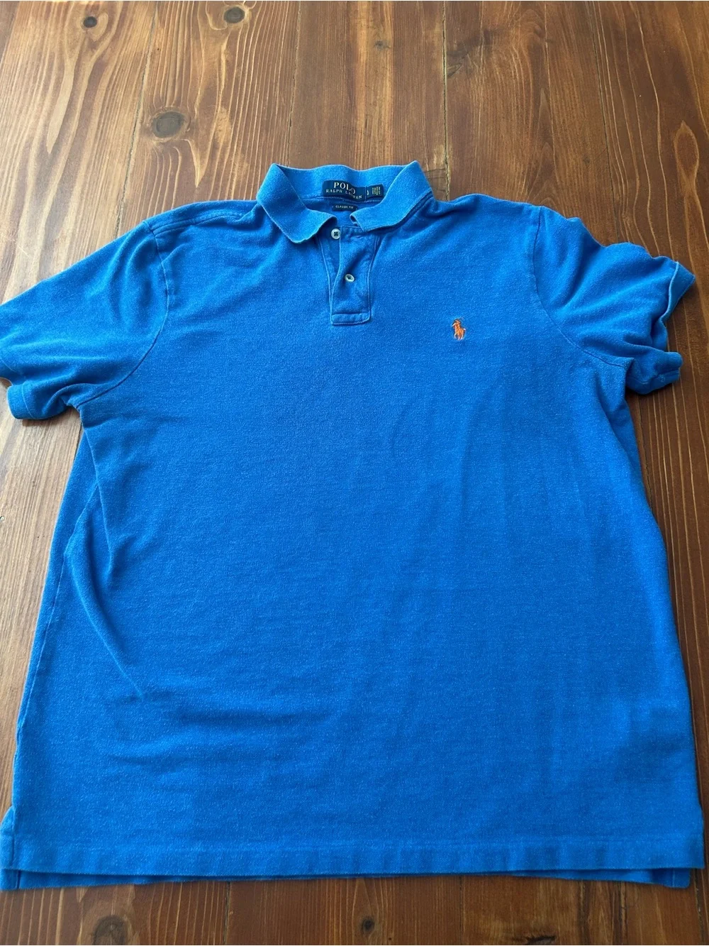 (2) Polo by Ralph Lauren Blue Polo Shirt and Black Pocket Tee - Men's Set